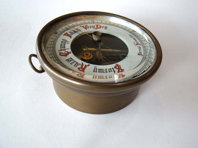 An English late Victorian period Aneroid Barometer circa 1900